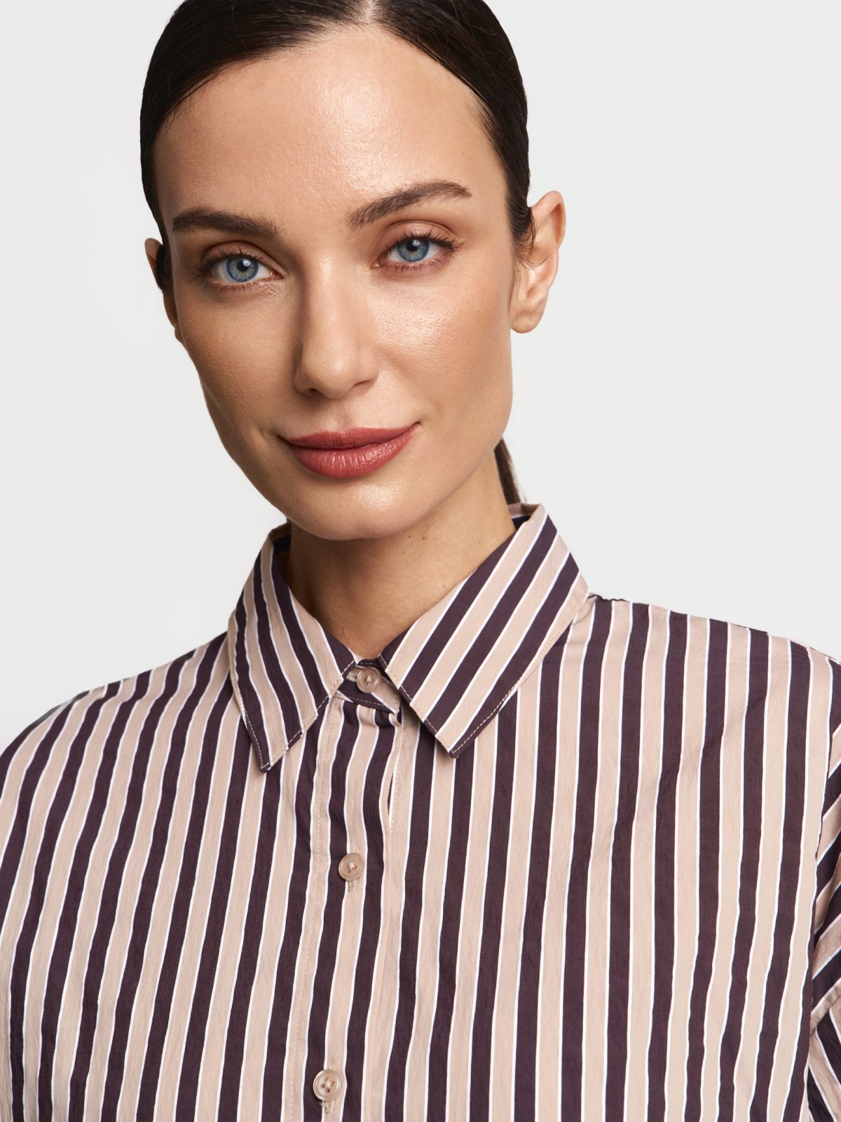 Рубашка свободного фасона в полоску