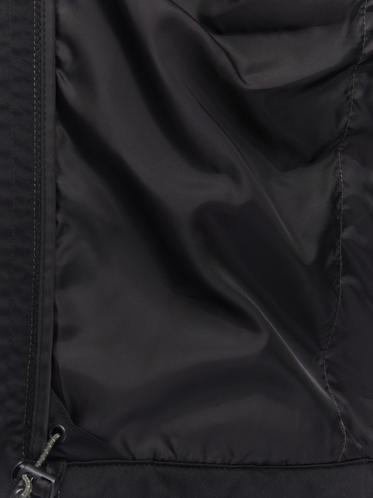 Лёгкая куртка-ветровка с капюшоном zolla 014135602014, цвет хаки, размер S - фото 5