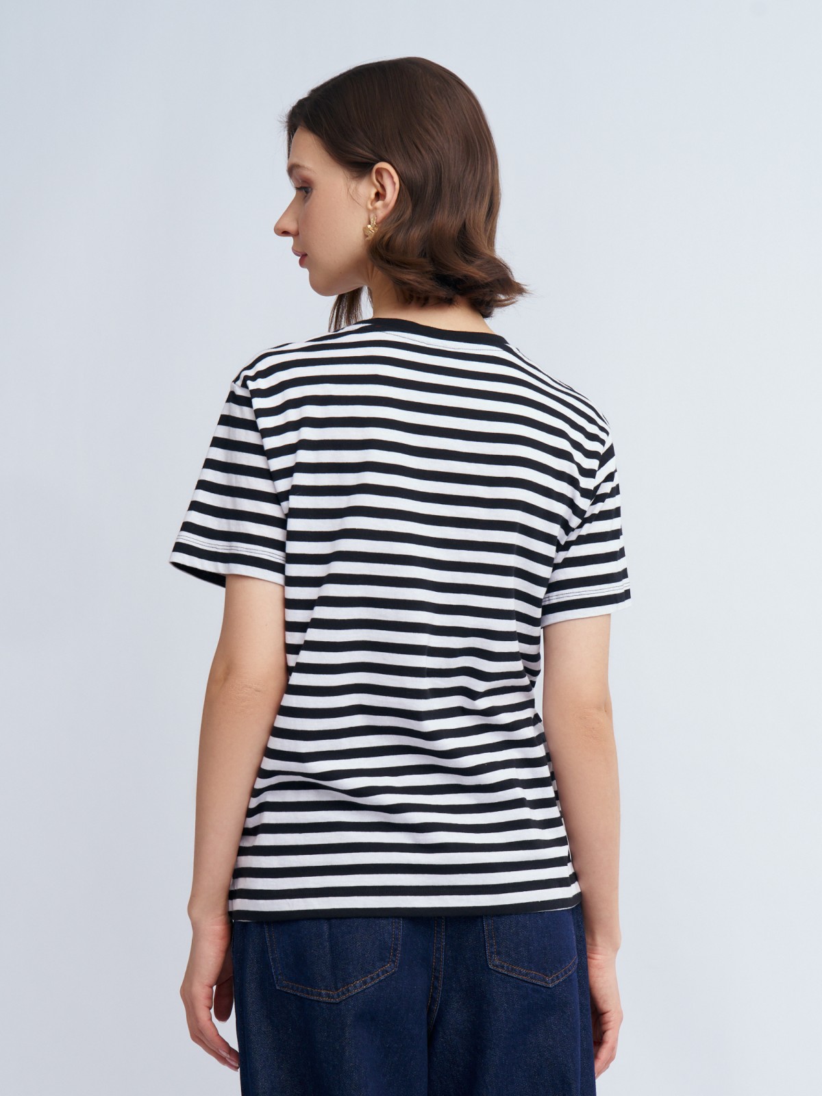 Футболка-тельняшка в полоску из хлопка