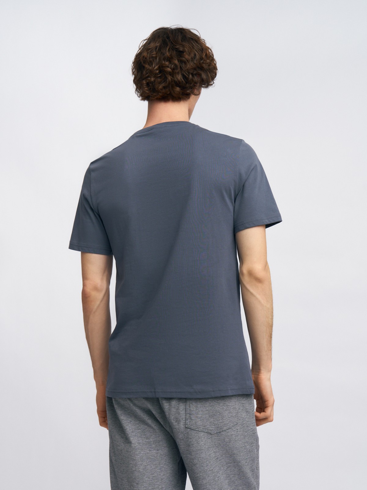 Футболка из хлопка с принтом-надписью