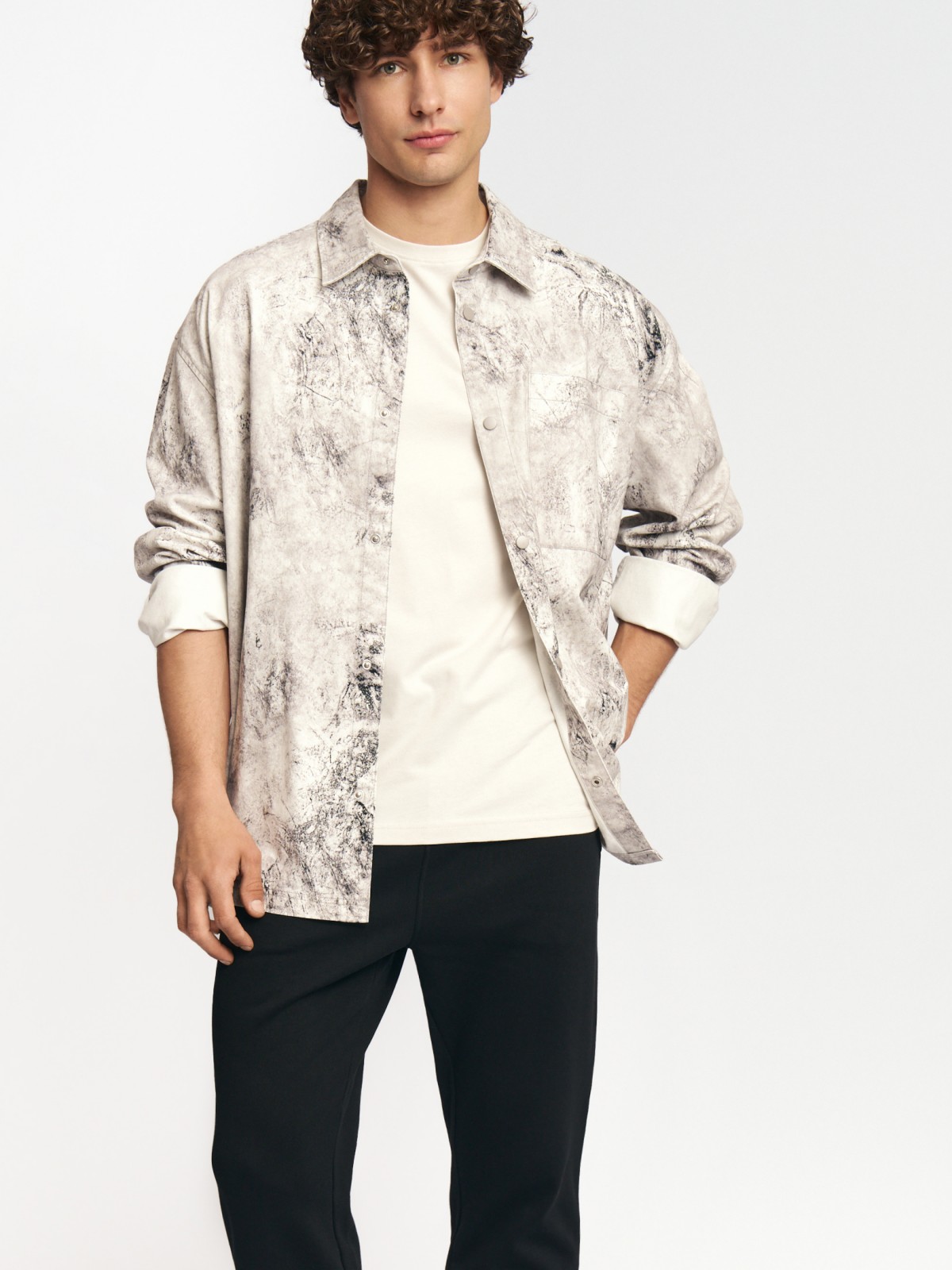 Футболка из хлопка с круглым вырезом