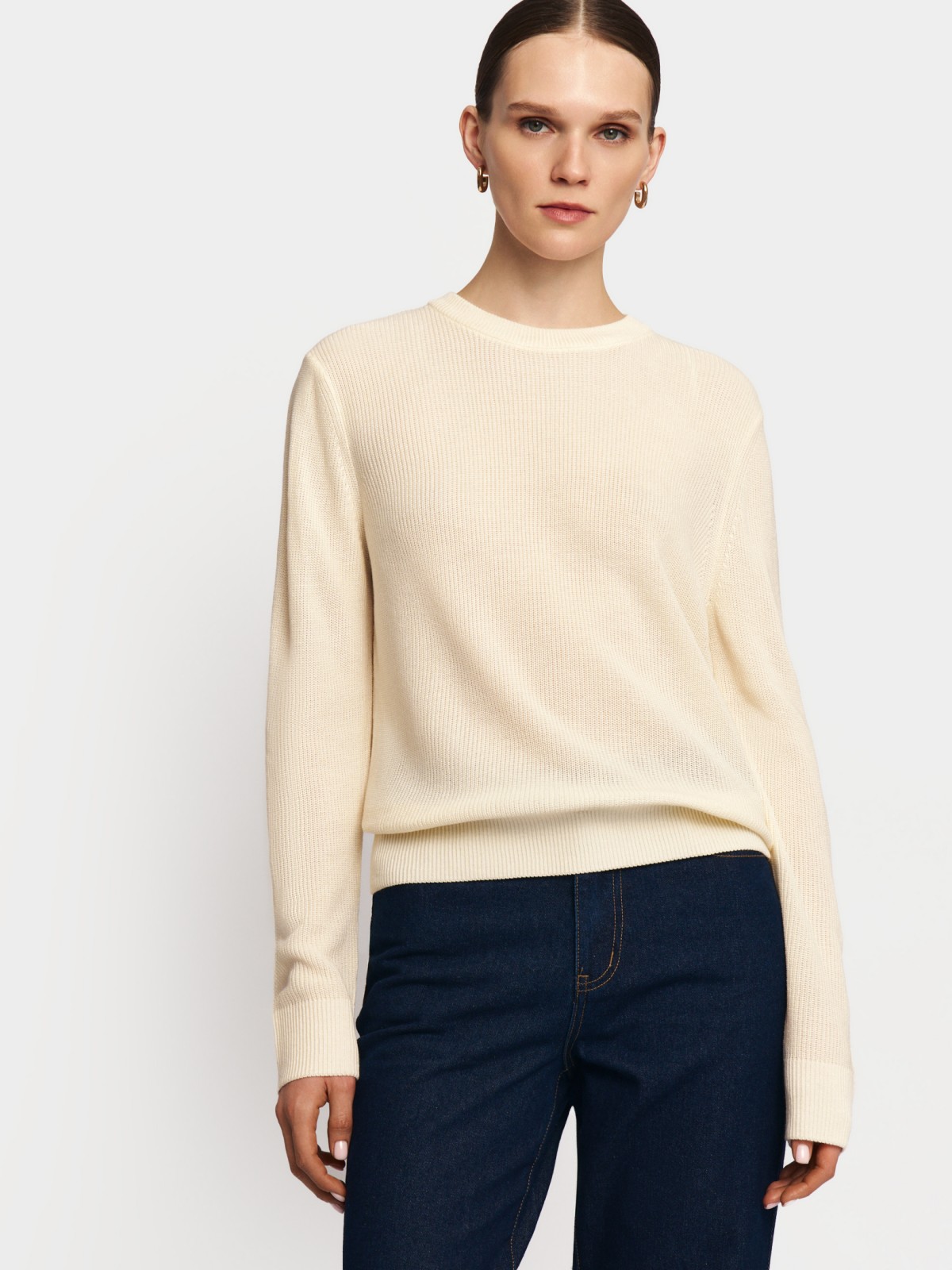 Вязаный джемпер с длинным рукавом