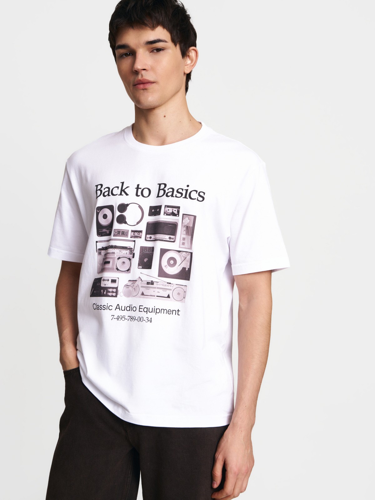 Футболка из хлопка с принтом