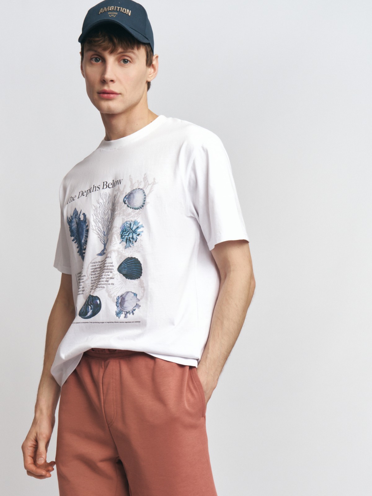 Футболка из хлопка с принтом