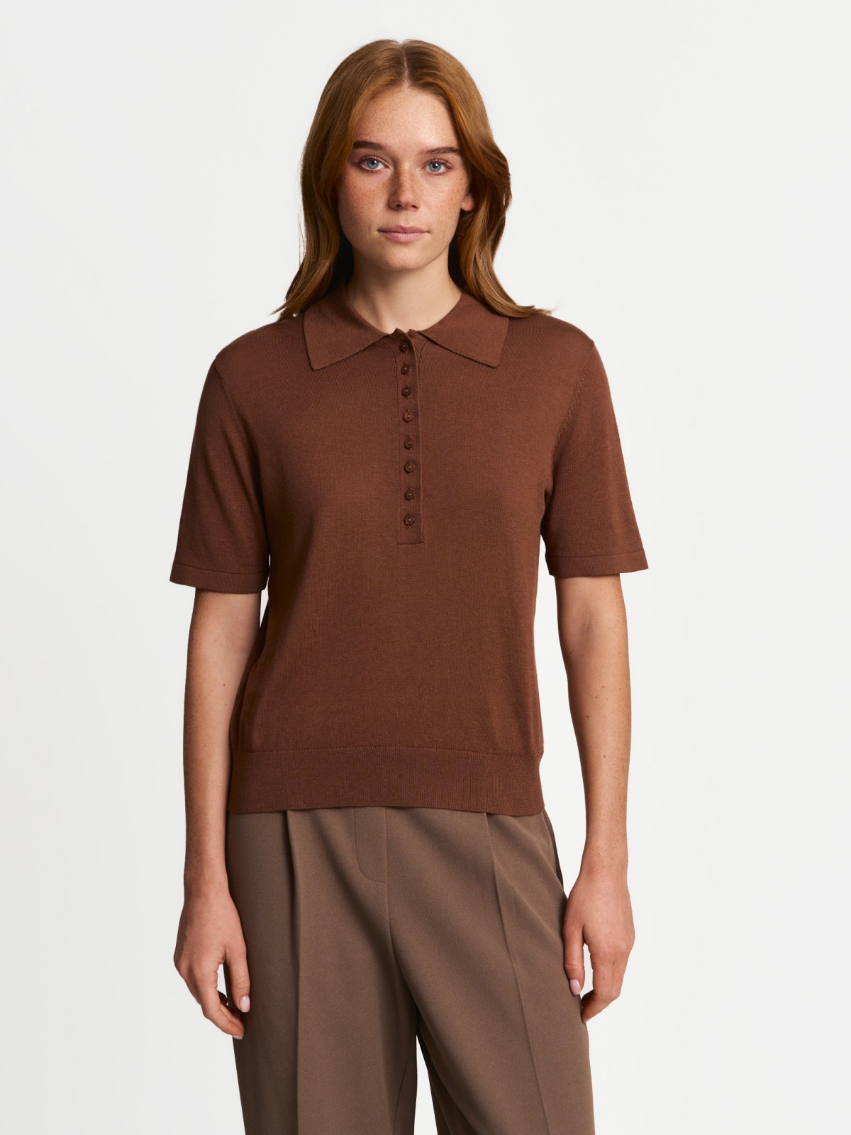 Джемпер поло с коротким рукавом