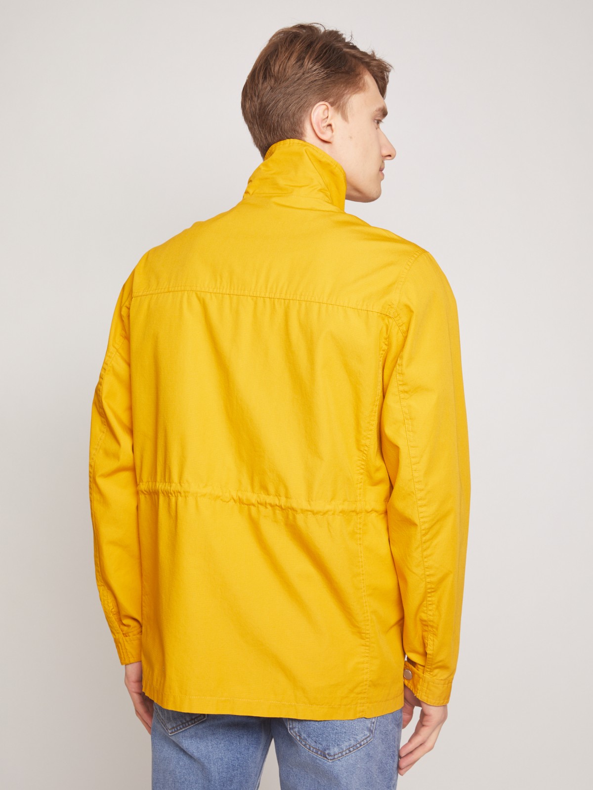 Куртка-ветровка zolla 01121560L164, цвет желтый, размер M - фото 5