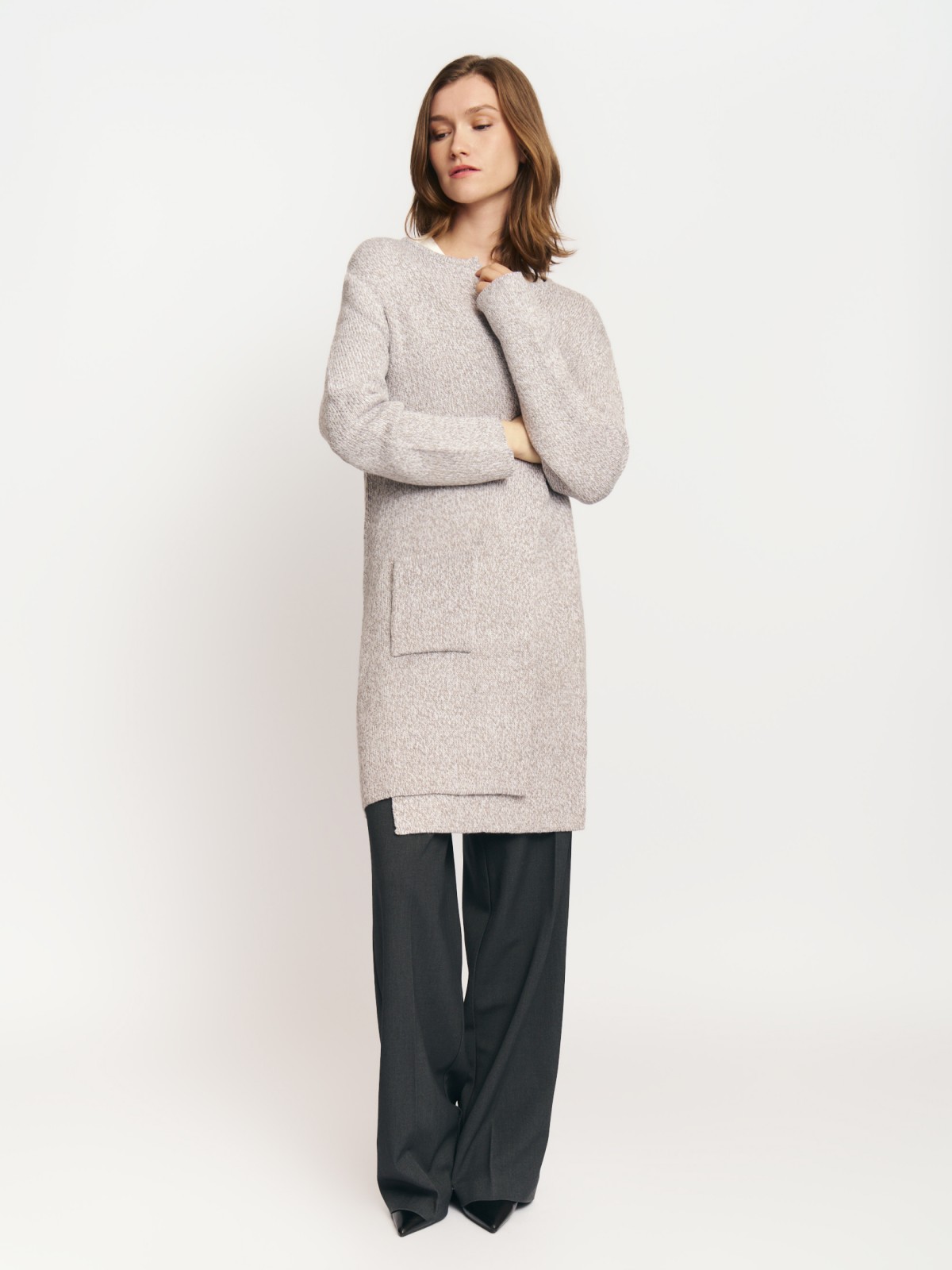 Вязаный кардиган без застёжки