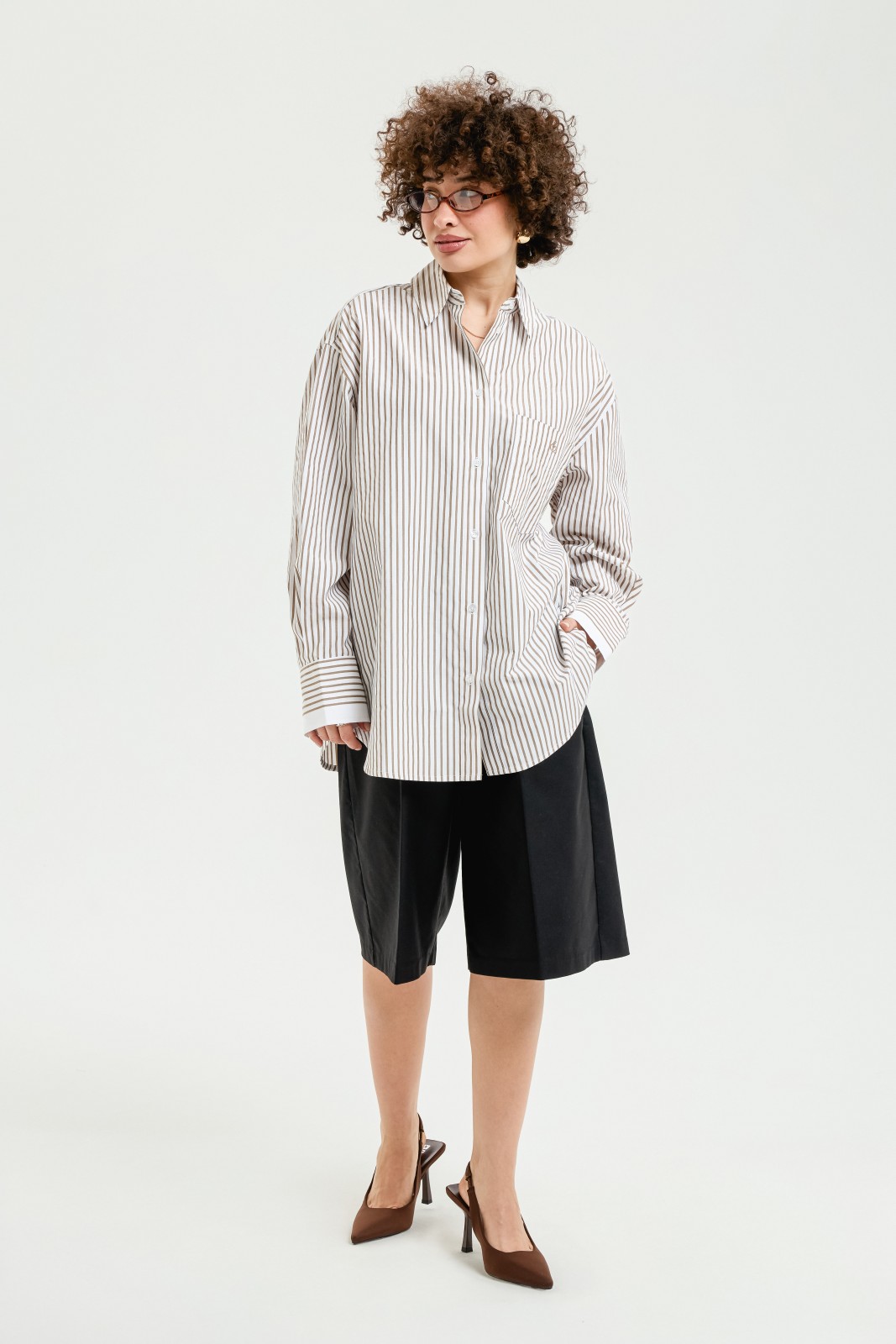 Рубашка с узором в полоску