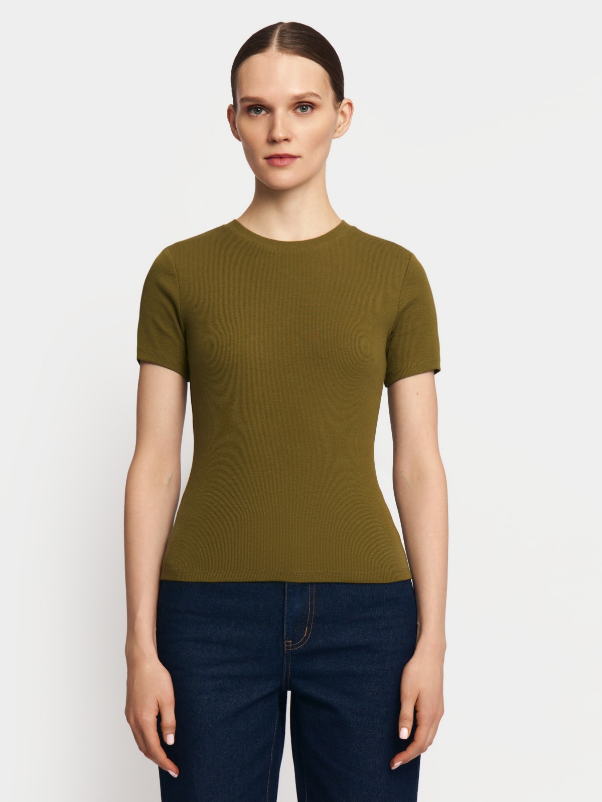 Футболка из хлопка однотонная