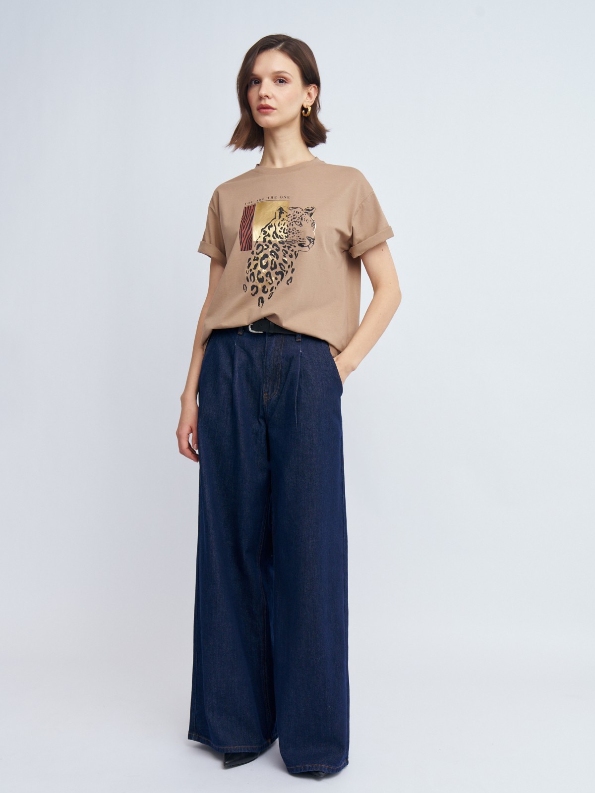 Футболка из хлопка с принтом