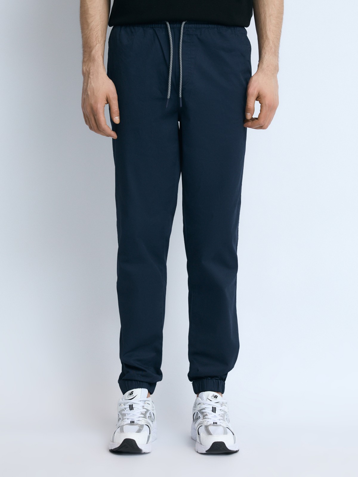 Брюки-джоггеры из хлопка на резинке