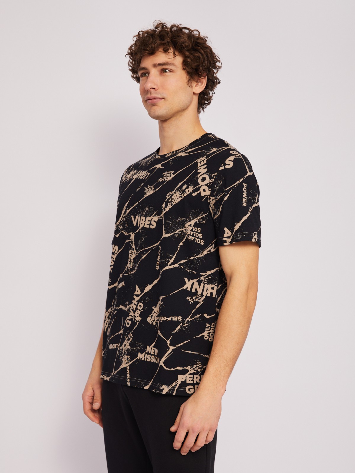 Футболка из хлопка с принтом