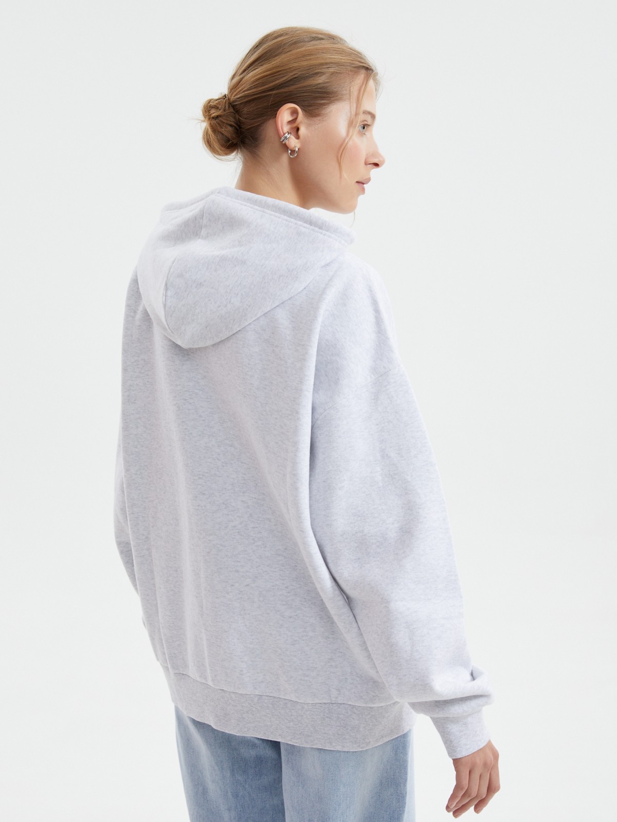 Утеплённая толстовка на молнии с начёсом и капюшоном