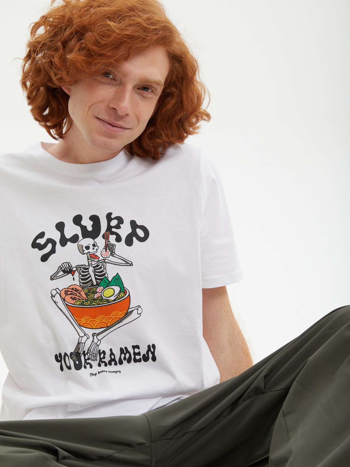 Футболка из хлопка с принтом