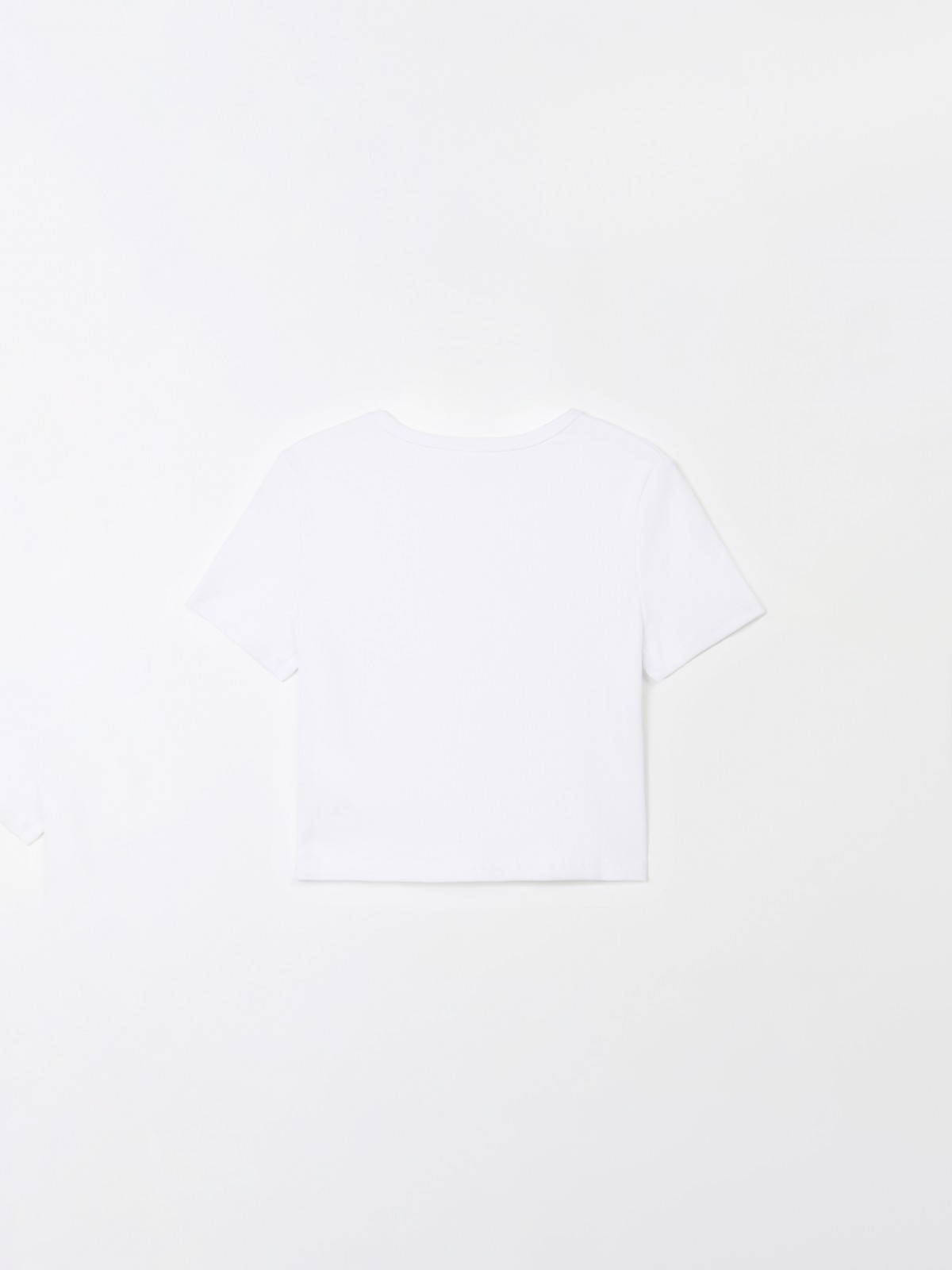 Кроп-топ из хлопка однотонный