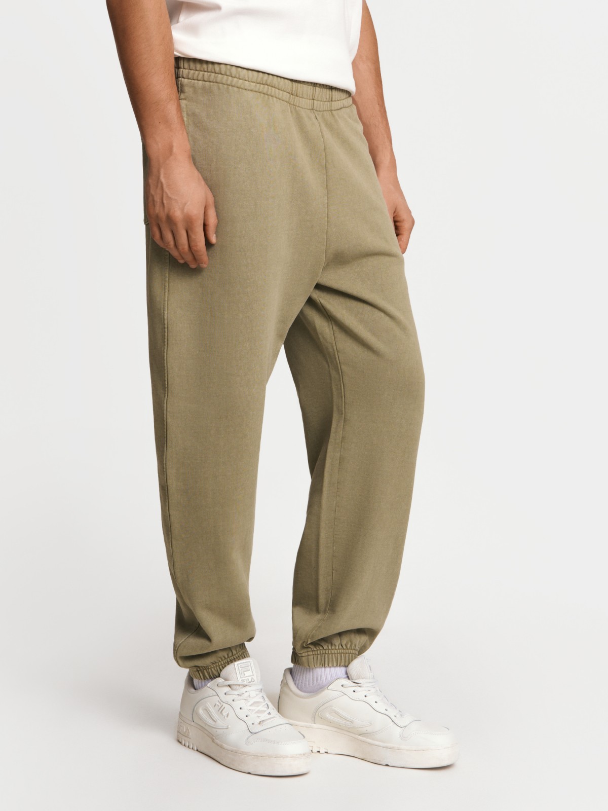 Трикотажные брюки-джоггеры из хлопка