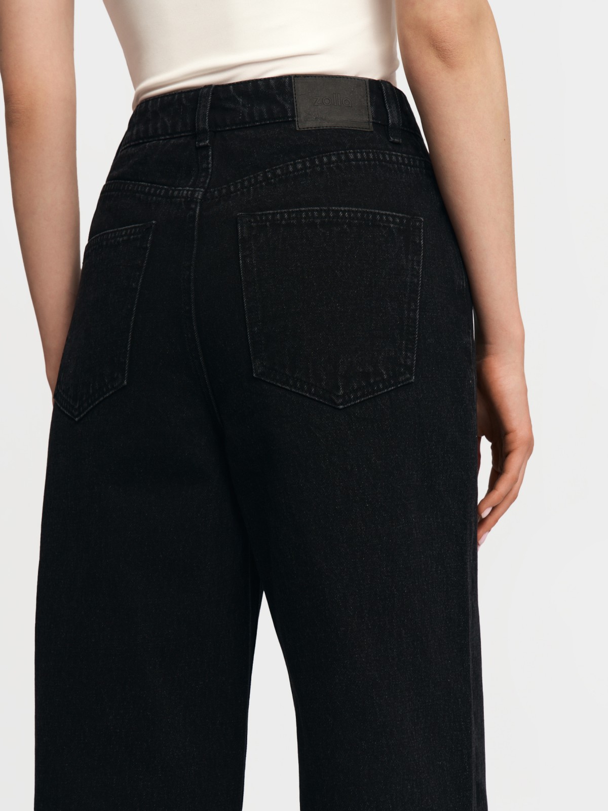 Джинсы силуэта Wide Cropped