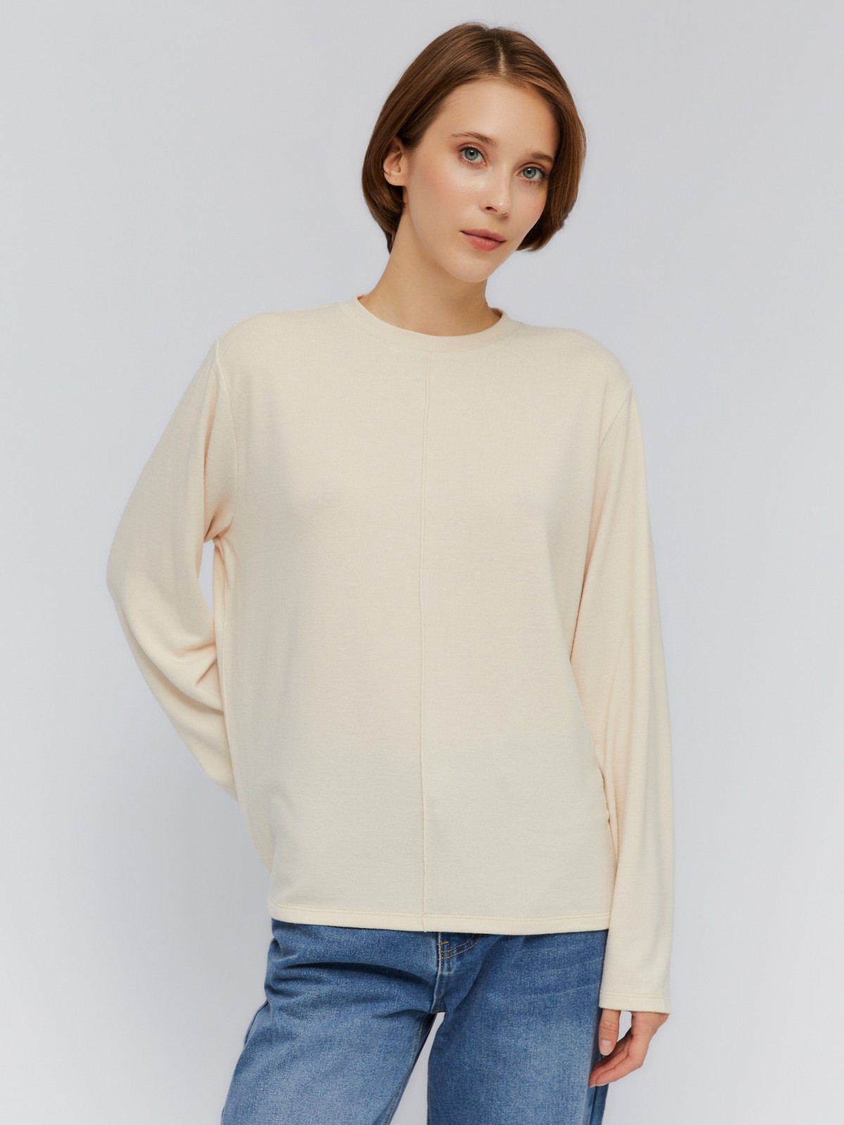 Трикотажный джемпер с длинным рукавом