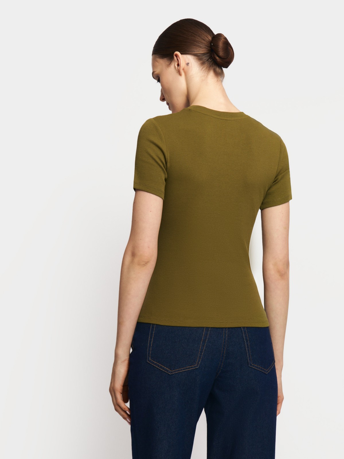 Футболка из хлопка однотонная