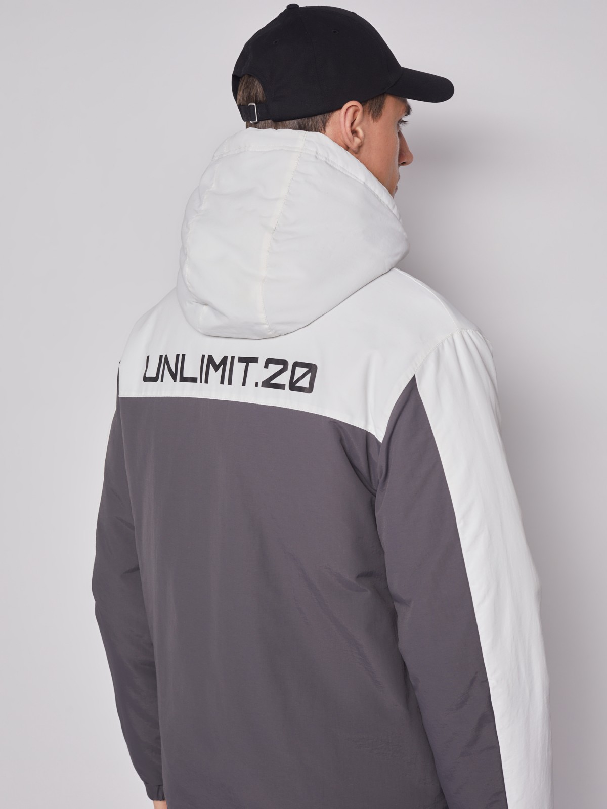 Куртка с накладными карманами zolla 012125102124, цвет серый, размер S - фото 5