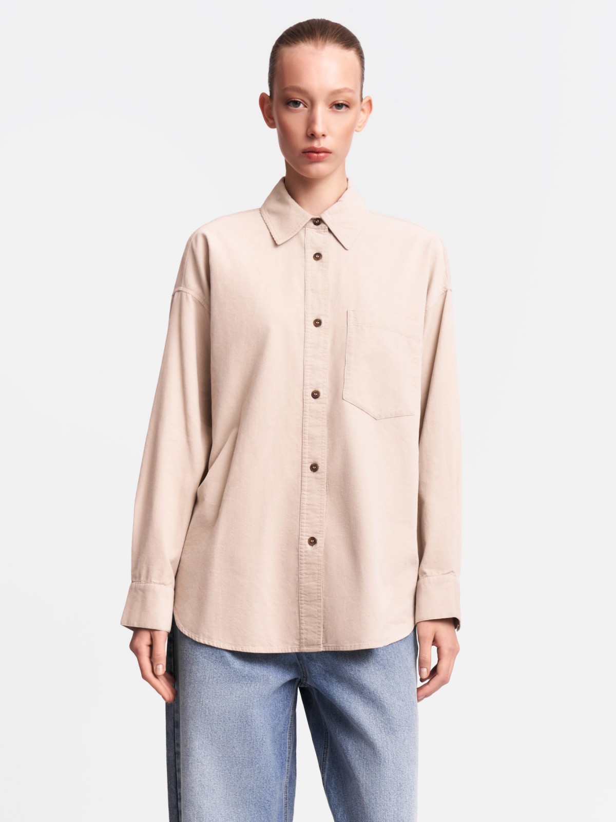 Вельветовая рубашка из хлопка