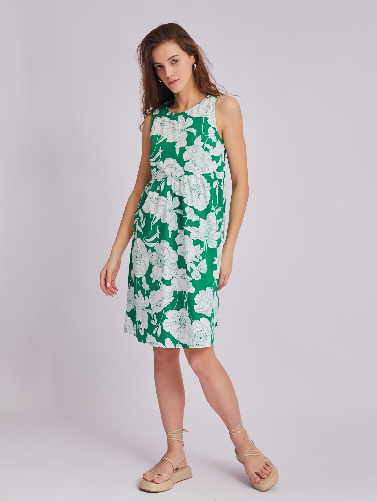 Платье zolla 023258291523, цвет зеленый, размер XS - фото 1