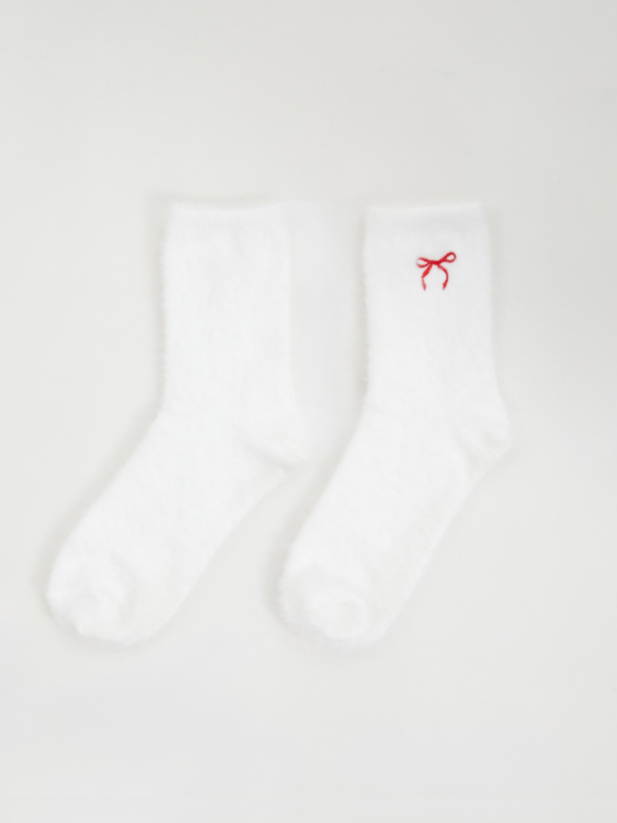 Вязаные носки с бантиками