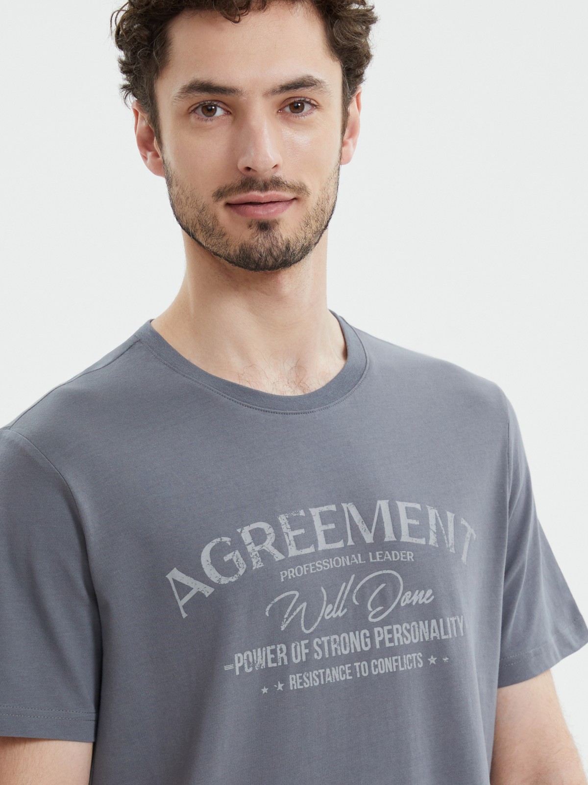 Футболка из хлопка с надписью