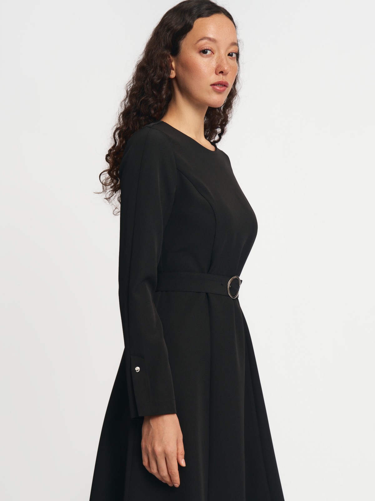 Платье миди с поясом