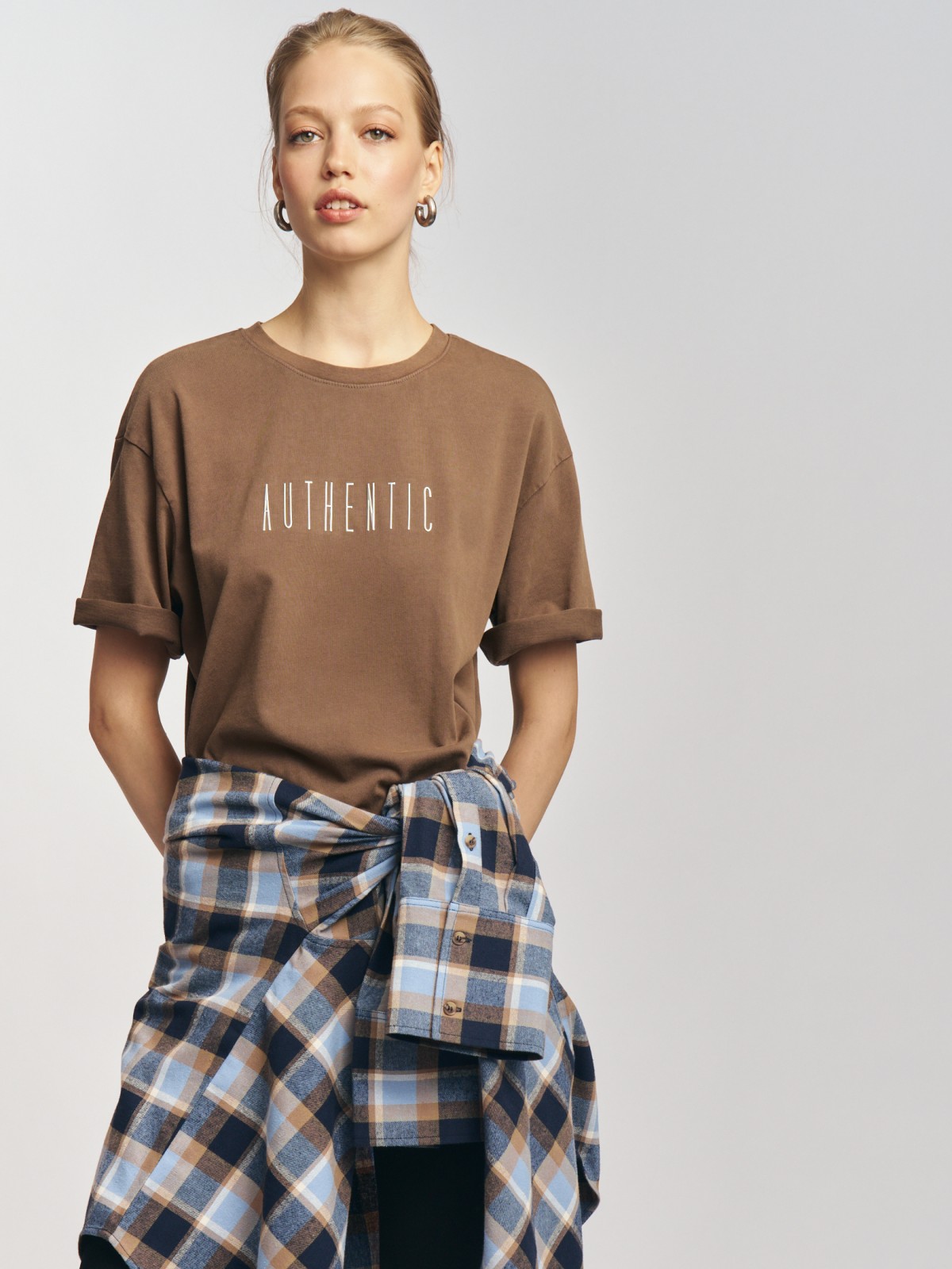 Футболка из хлопка с принтом