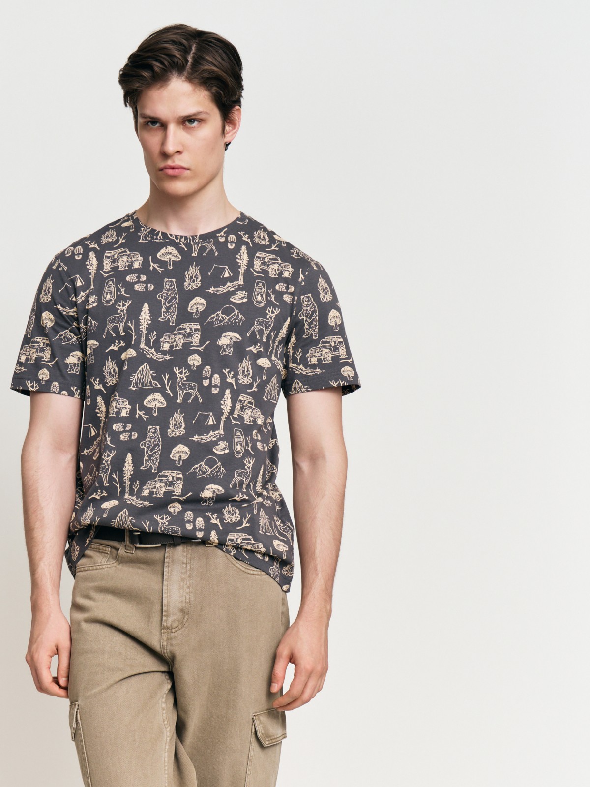 Футболка из хлопка с принтом