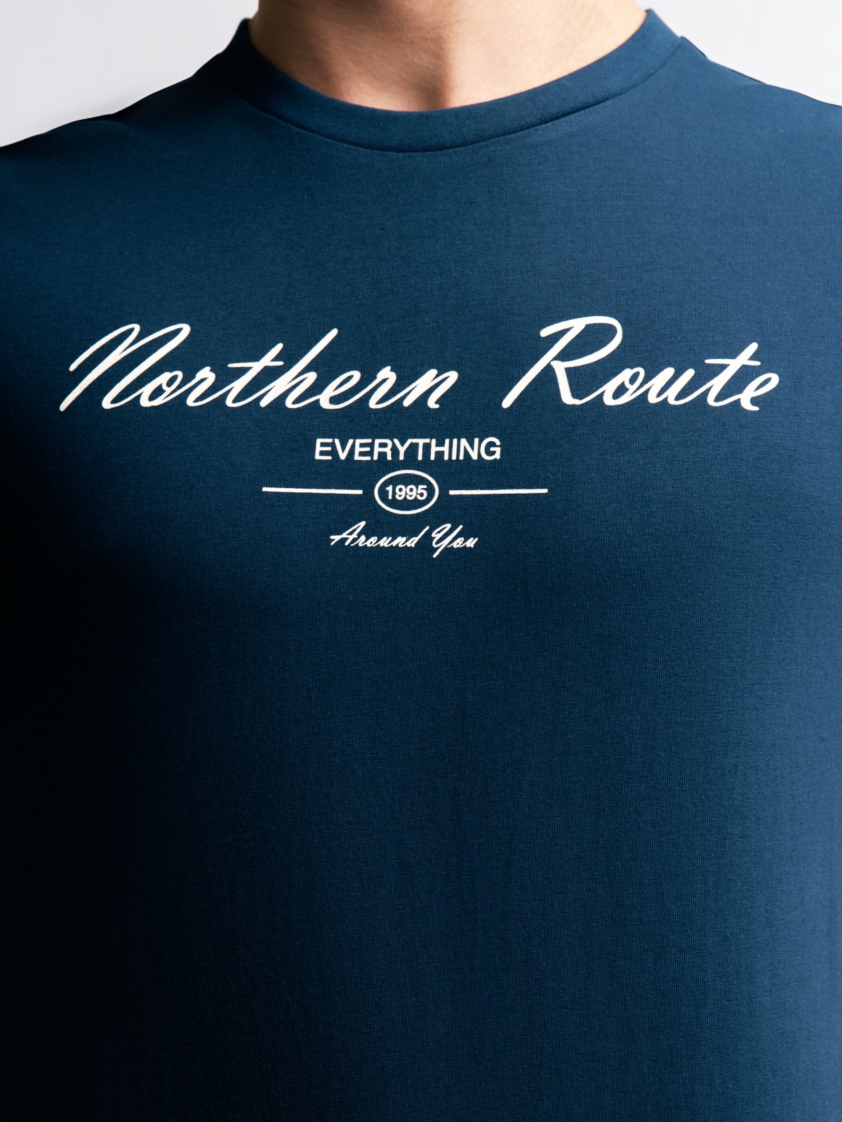 Футболка из хлопка с принтом-надписью