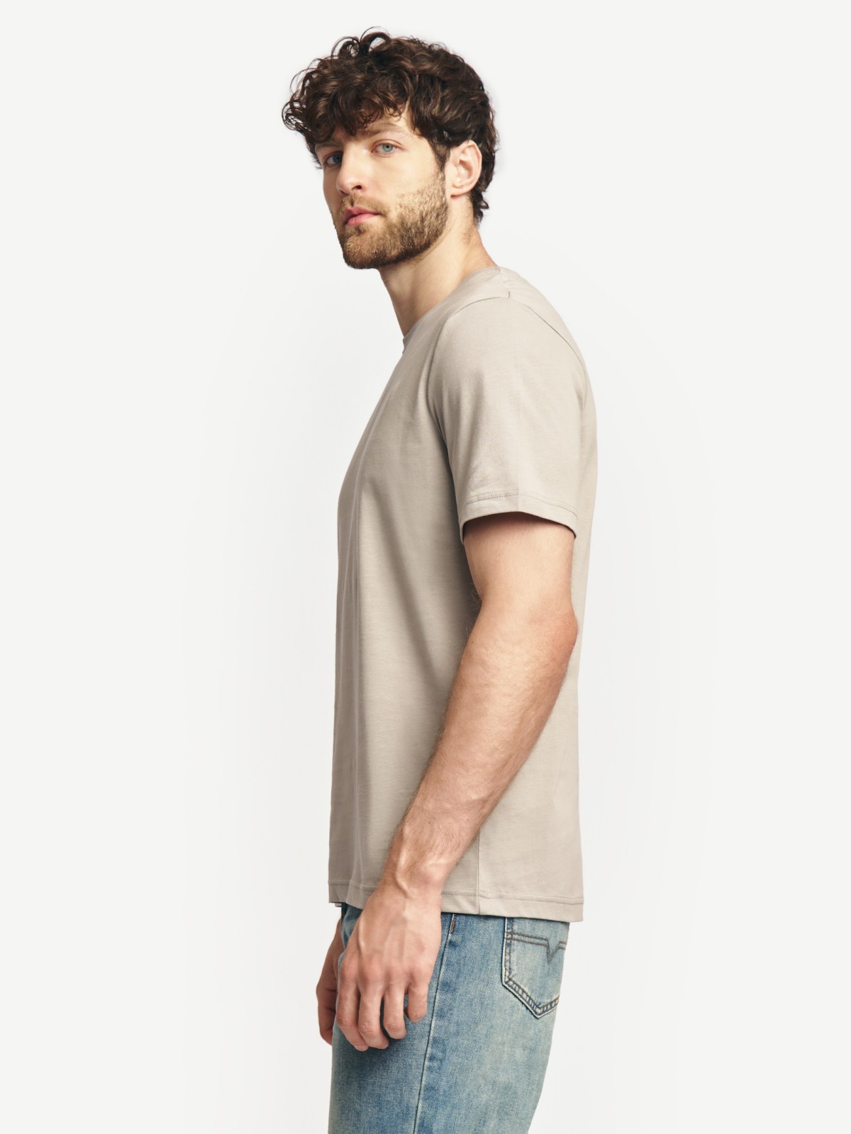 Футболка из хлопка с круглым вырезом