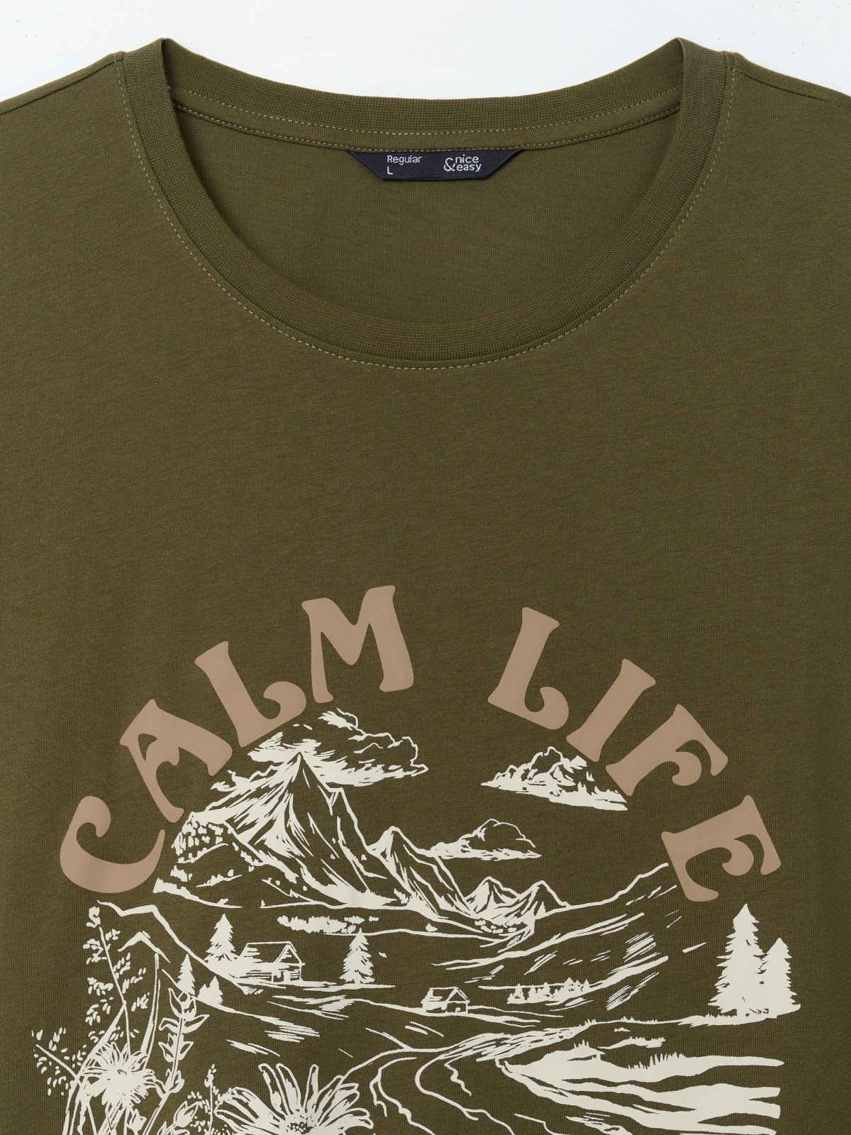 Футболка из хлопка с принтом