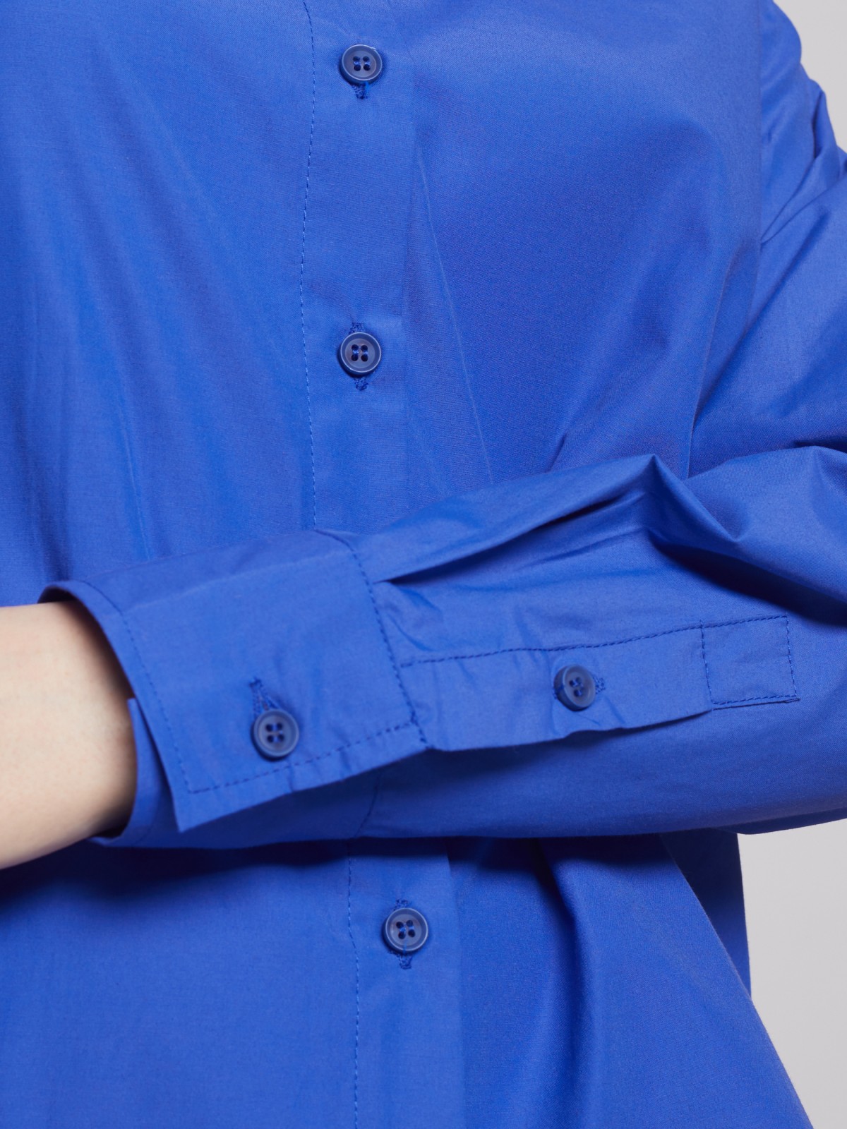 Рубашка с длинным рукавом zolla 22312117Y073, цвет голубой, размер XS - фото 5