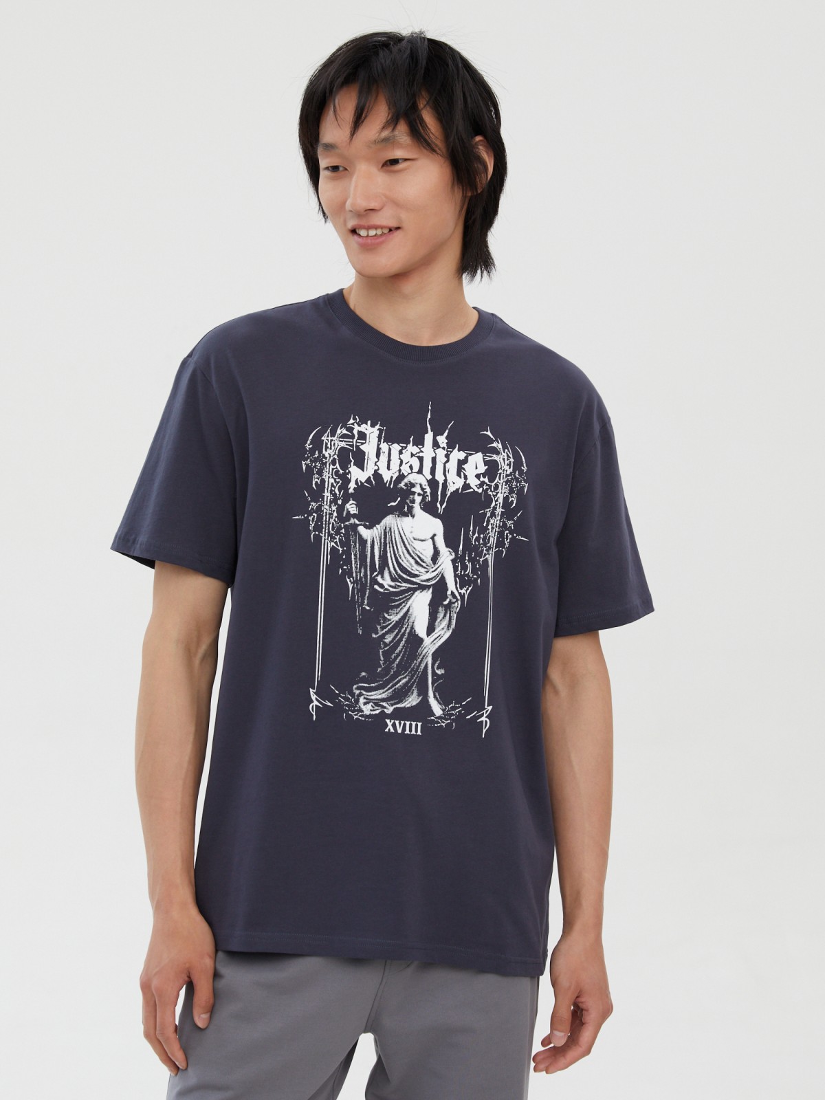 Футболка из хлопка с принтом