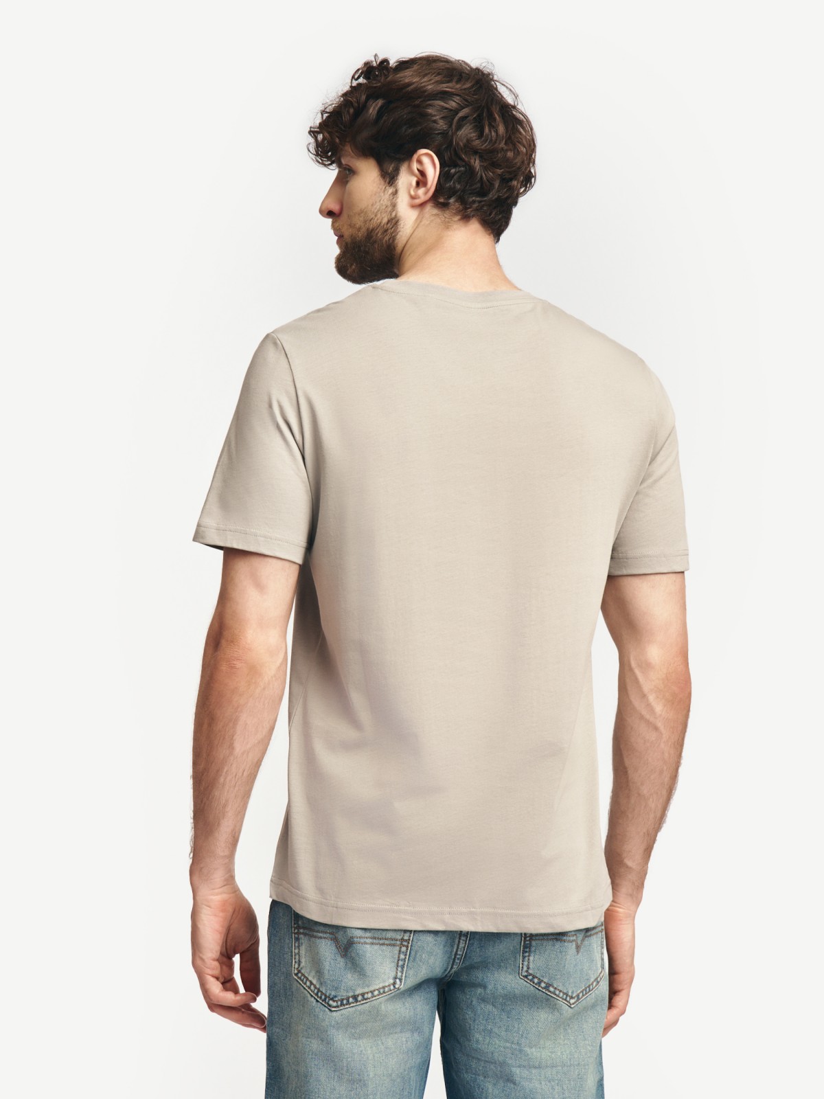 Футболка из хлопка с круглым вырезом