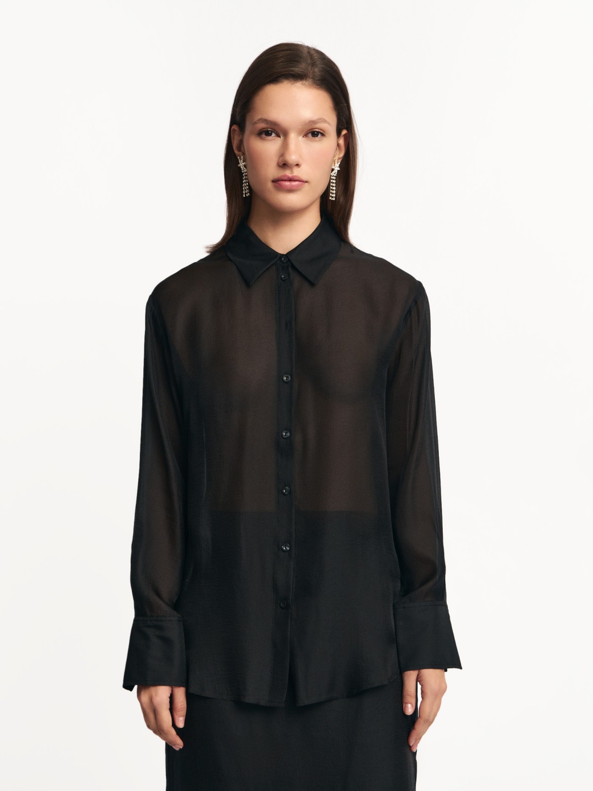 Полупрозрачная рубашка из органзы