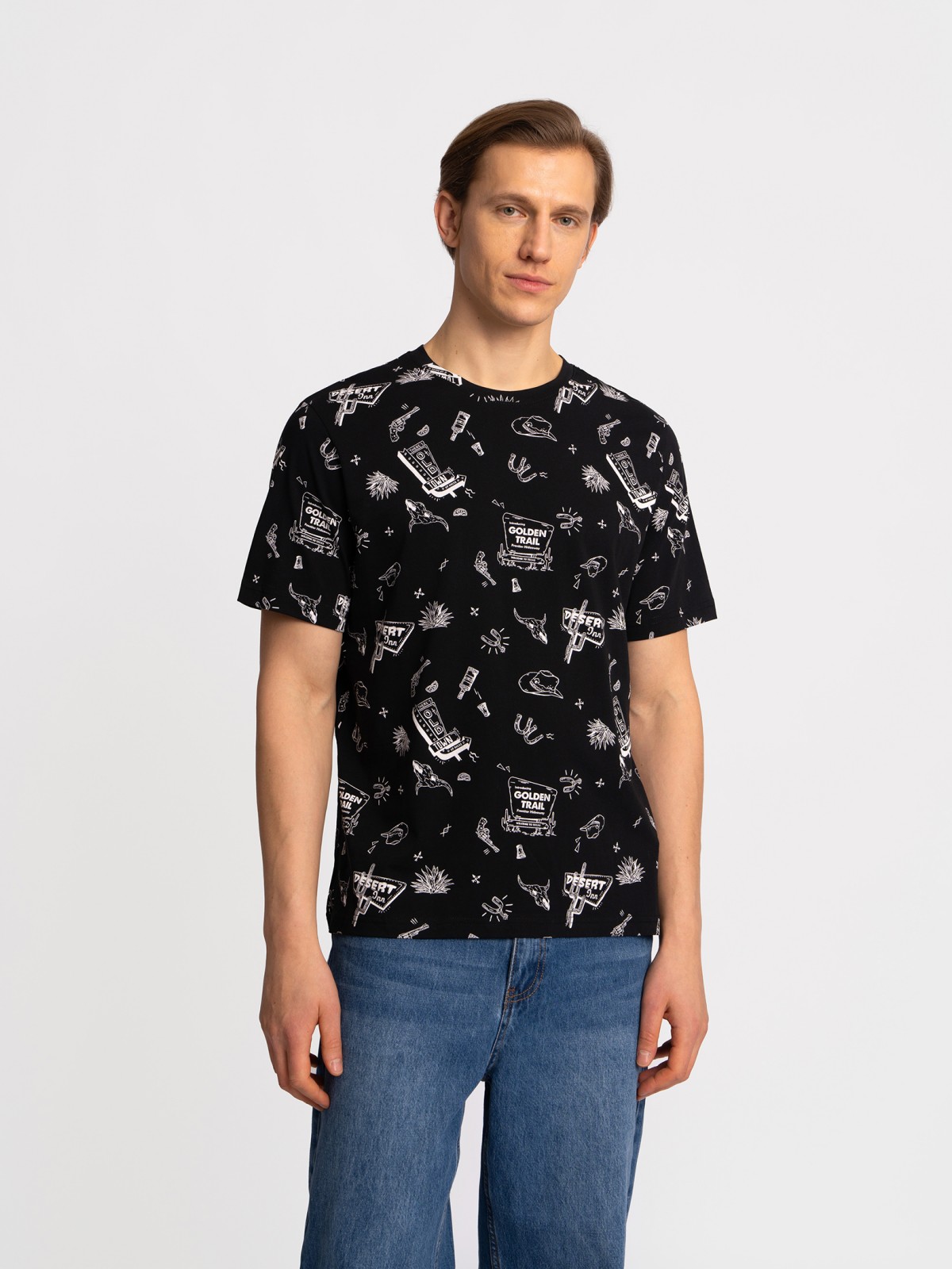 Футболка из хлопка с принтом