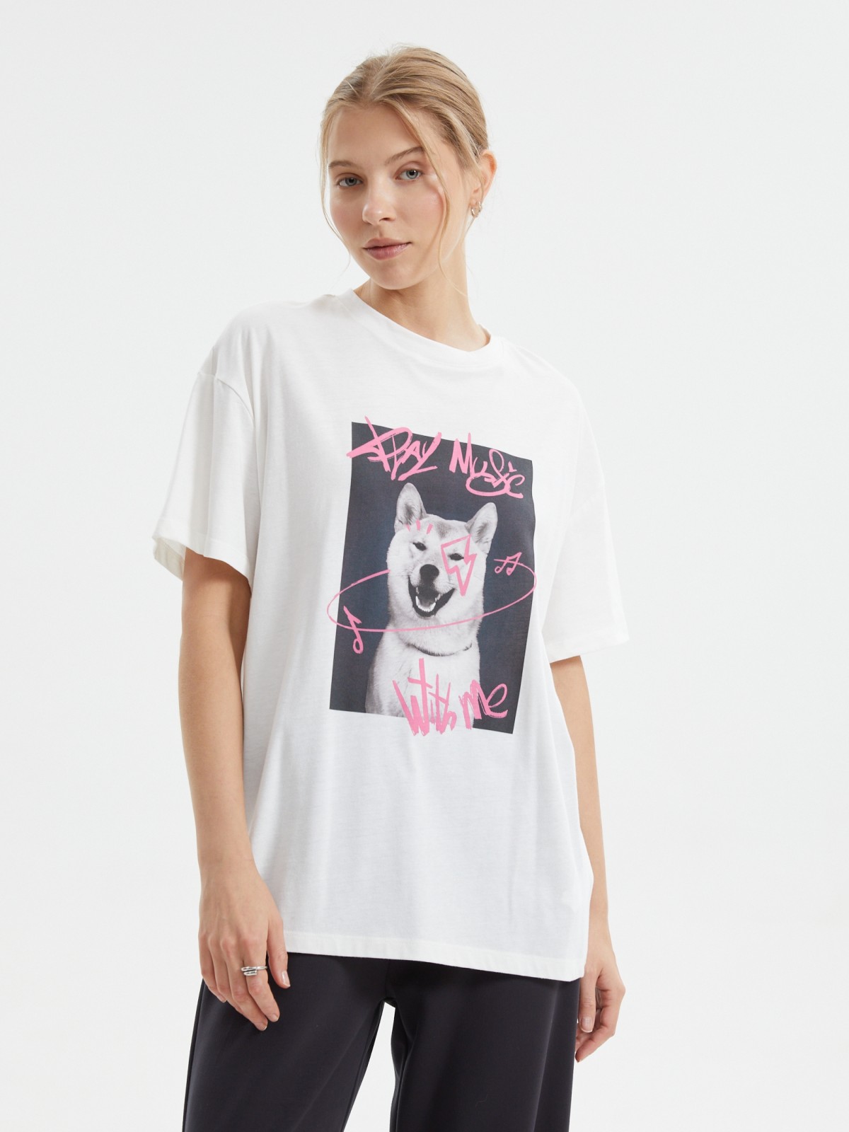 Футболка оверсайз с принтом