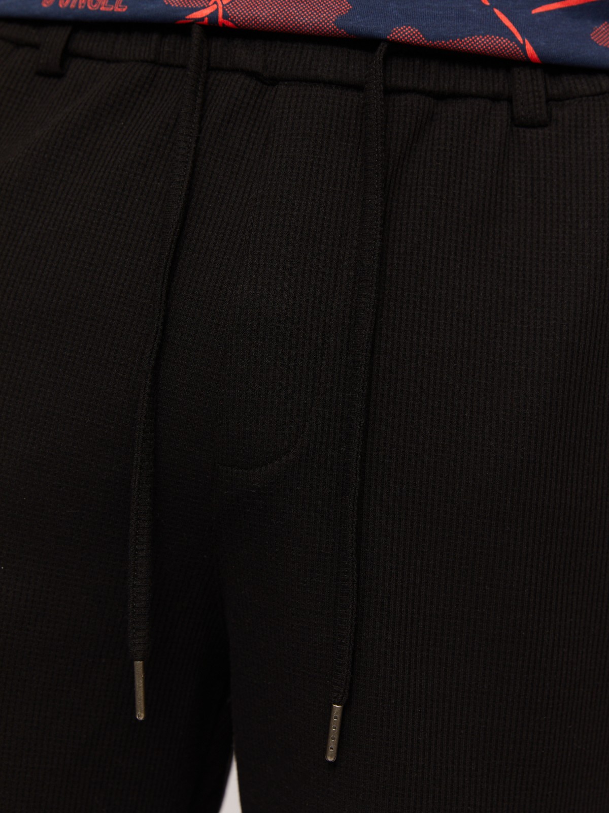 Трикотажные шорты на резинке zolla 014257J59021, цвет черный, размер S - фото 3
