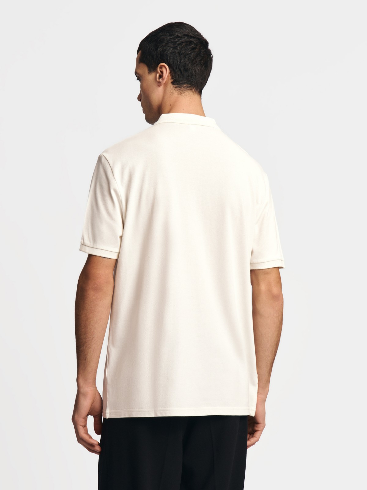 Футболка поло из хлопка однотонная