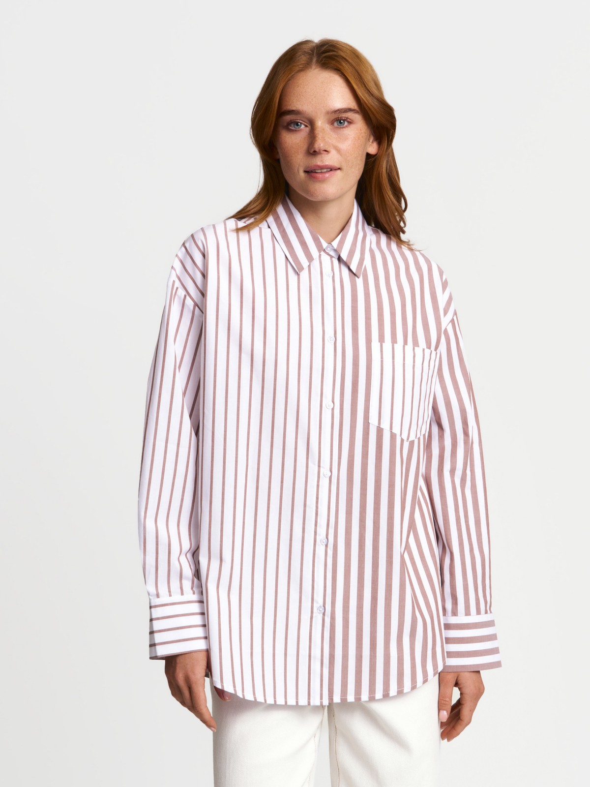 Рубашка из хлопка в полоску