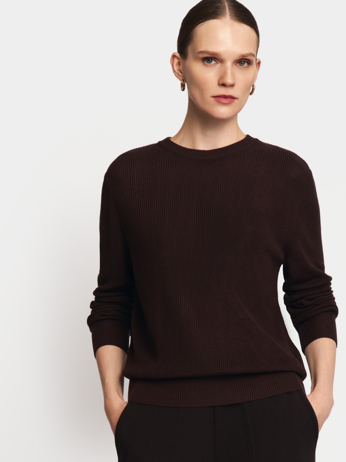 Вязаный джемпер с длинным рукавом