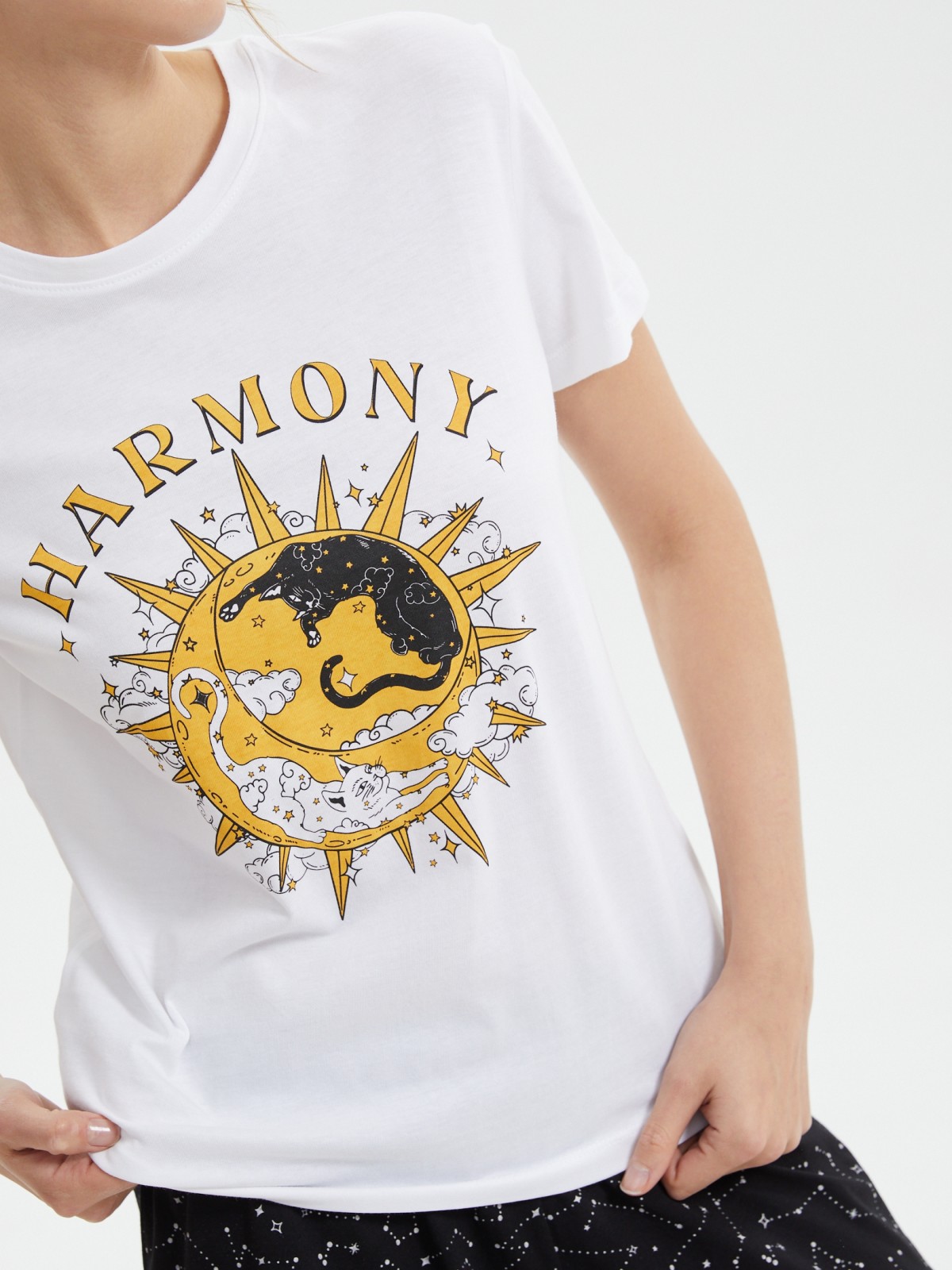 Футболка из хлопка с принтом