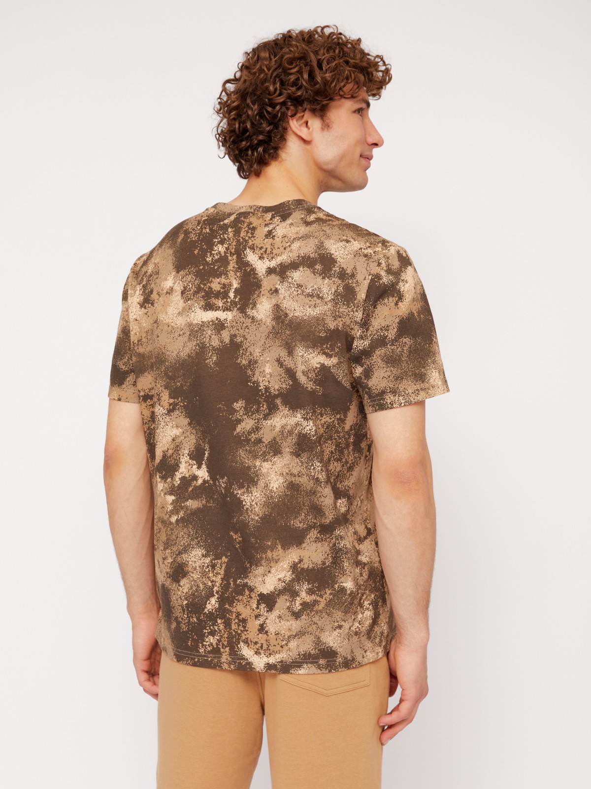 Футболка из хлопка с принтом тай-дай