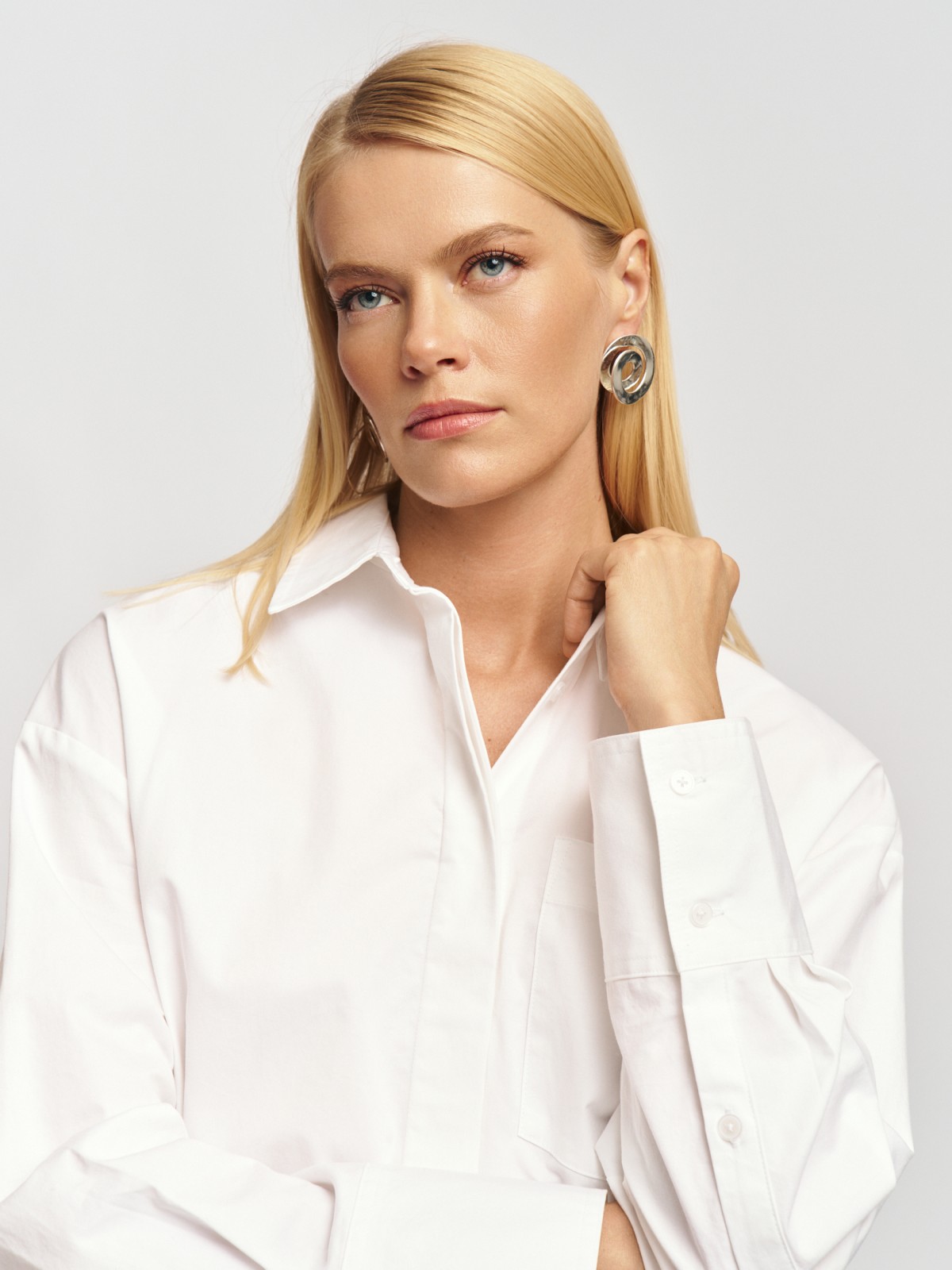 Рубашка из хлопка с длинным рукавом