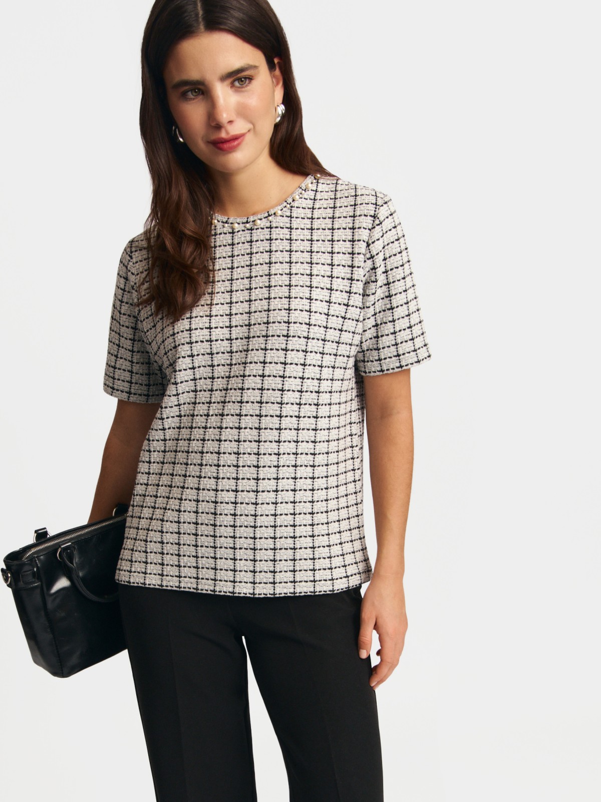 Твидовая футболка