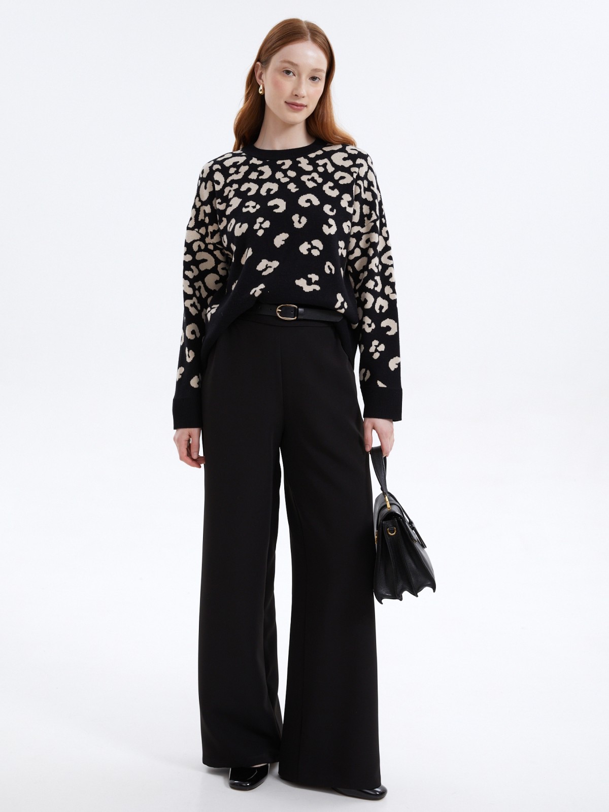 Прямые брюки на резинке