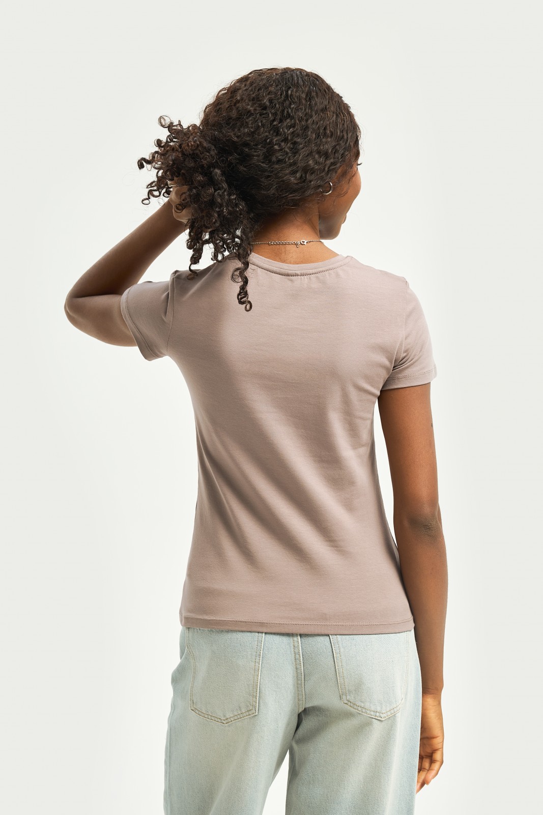 Футболка из хлопка однотонная